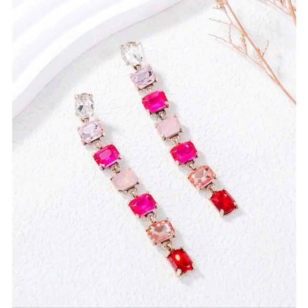 Beautiful Pink Drop Earrings